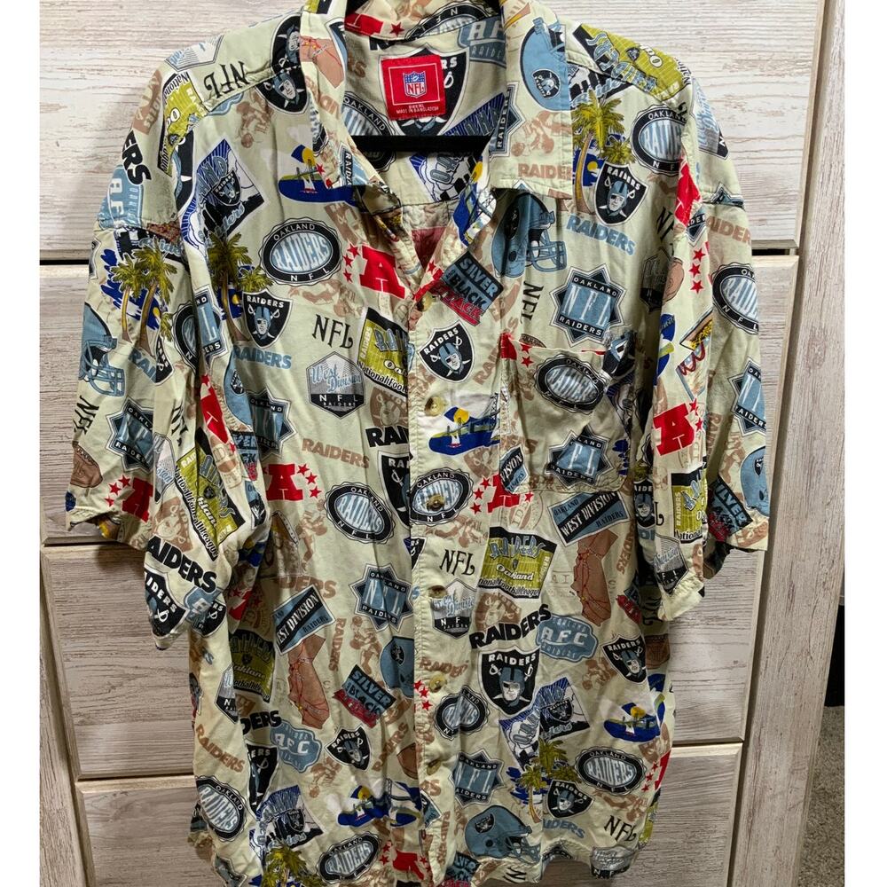 Vintage NFL Las Vegas Raiders Button Up Shirt - Size XL